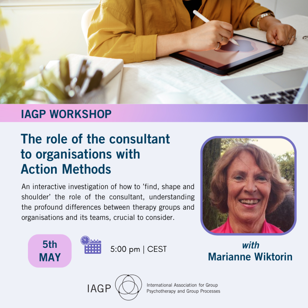 The Role of the Consultant to Organisations with Action Methods. - Workshop